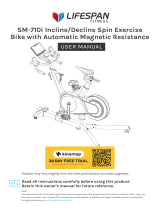 Lifespan Fitness SM-710i Magnetic Spin Bike User manual