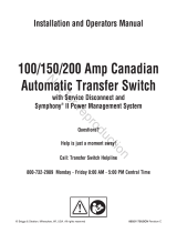 Simplicity TRANSFER SWITCH, CAN User manual