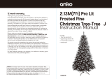 ANKO 43202775 2.13m (7ft) Prelit Frosted Pine Christmas Tree User manual