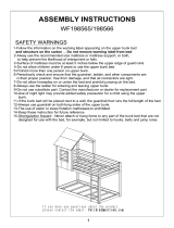 Polibi WF198565 White Twin Over Twin Low Bunk Bed User manual