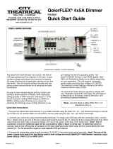 City Theatrical 5821 QolorFLEX 4x5A Dimmer Quick start guide