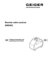 GEIGER Remote radio receiver GRE001 Operating instructions