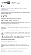 Paxton Ins-01000 Operating instructions