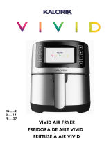 KALORIK VIVID 7 Quart Full Color Display Air Fryer Features User manual