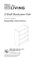 for Living 3-Shelf Bookcase Owner's manual
