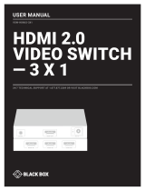 Black Box VSW-HDMI2-3X1 Owner's manual
