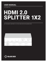 Black Box VSP-HDMI2-1X2 Owner's manual
