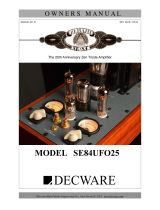 Decware SE84UFO25 Owner's manual