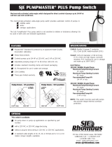 S.J.E. Electro Systems Float Switch Pump Up Installation guide