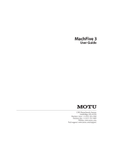 MOTU MachFive 3 User guide