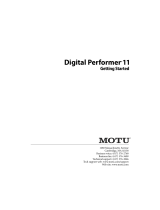 MOTU Digital Performer 11 Getting Started