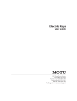 MOTU Electric Keys User guide