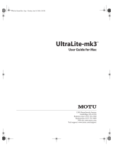 MOTU UltraLite-mk3 FireWire User guide