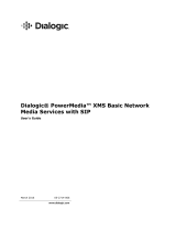 Dialogic PowerMedia XMS Basic Network Media Services User guide
