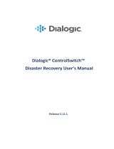 Dialogic ControlSwitch Disaster Recovery Owner's manual