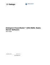 Dialogic PowerMedia XMS MSML Media Server Software User guide