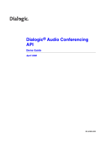Dialogic Audio Conferencing API User guide