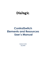 Dialogic ControlSwitch Elements and Resources Owner's manual