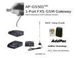 AddPac AP-GS501 GSM Gateway WEB Operating instructions