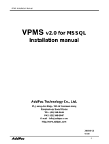 AddPac AP-VPMS VPMS Management S/W Installation guide
