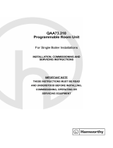 Hamworthy 500001305-B QAA73.210 Programmable Room Unit Owner's manual
