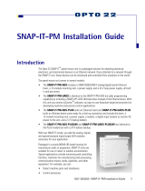 OPTO 22 SNAP-IT-PM Installation guide