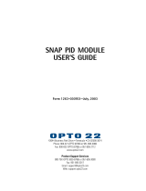 OPTO 22 SNAP PID Module User guide