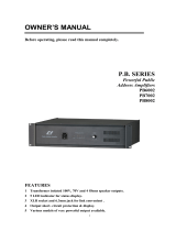 LY International Electronics PB-3002/PB-4002/PB-5002 Owner's manual