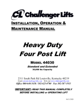 Challenger Lifts 44030 User manual