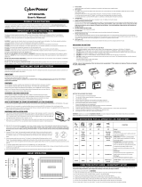 Cyber Power CP1000AVRL User manual