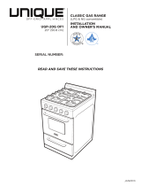 Unique Appliances UGP-20G OF1 B User manual