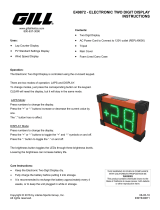 Gill 2 DIGIT ELECTRONIC DISPLAY Operating instructions