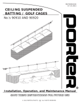 PorterCEILING SUSPENDED DOUBLE-WIDE BATTING/GOLF CAGE