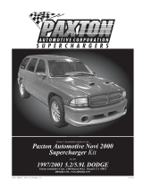 Paxton Automotive 1997-2001 Dodge 5.2L/5.9L Truck/SUV User manual