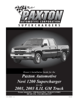 Paxton Automotive 2001, 2003 8.1L H/D GM Truck/SUV Installation guide