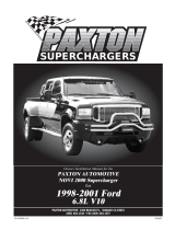 Paxton Automotive 1998-2001 Ford 6.8L Super Duty V10 Truck/SUV User manual