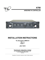 Technisonic A-790 Installation guide