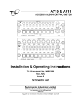 Technisonic A-710/711 Installation and Operating Instructions