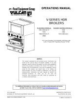 ITW Food Equipment Group V Series HDR Broiler Owner's manual