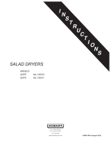 Hobart SDPE(S) Salad Dryer User manual