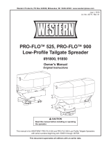 Western PRO-FLO 525/PRO-FLO 900 Tailgate Spreaders #91800/91850 (Serial #150601-160729) Owner's manual
