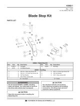 Western Blade Stop Kit #43082-1 Parts List & Installation Instructions