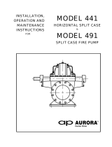 Aurora 441 Horizontal Split Case & 491 Split Case Fire Pump Owner's manual
