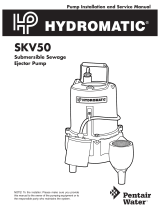 Hydromatic SKV50 Submersible Sewage Ejector Pump Owner's manual
