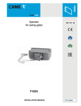 CAME F1024 Installation guide