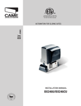 CAME BX-246CU, BX-246U Installation guide