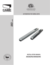 CAME AXO 24V Installation guide