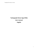VDO Tachograph Driver App User manual