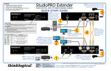 Thinklogical StudioPRO Extender Dual Link Quick start guide