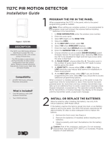 Digital Monitoring Products 1127C-W Wireless Wall Mount Curtain PIR Installation guide